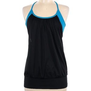 Lululemon Athletica Blue and Black Bra and Tank Sz 6